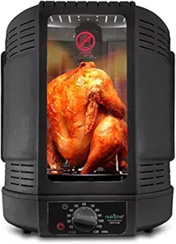 NutriChef Vertical Rotisserie Oven with Skewer and Rack
