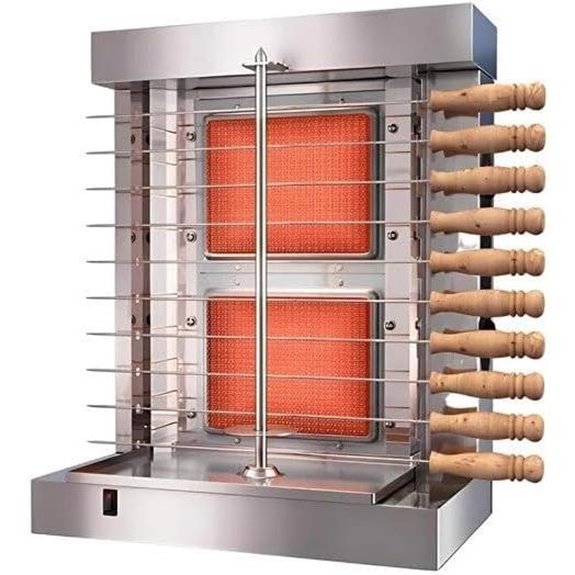 Homira Vertical Shawarma Machine with 10 Skewers
