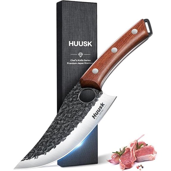 Huusk Viking Japanese Chef Knife with Wood Handle