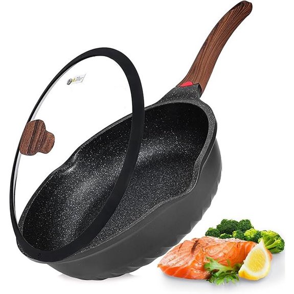 Vinchef Nonstick 12-inch Deep Frying Pan with Lid