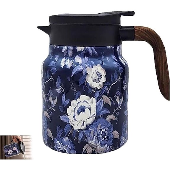 Vintage Floral 35oz Insulated Tea Pot with Infuser