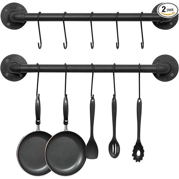 OROPY Wall Mounted Pot & Pan Rack Set of 2
