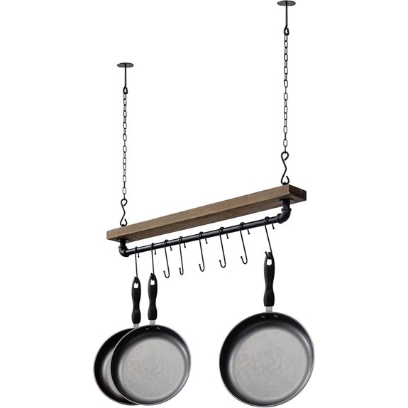wall mounted pot rack