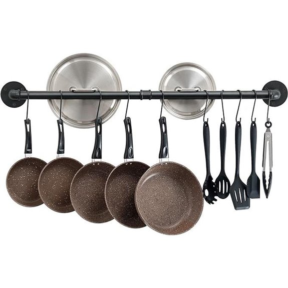 OROPY 38 Wall Mount Pot Rack with Hooks