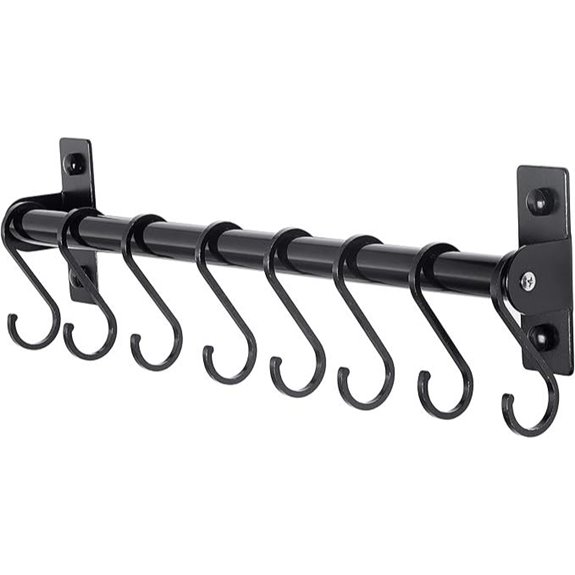 Dseap Wall-Mounted Kitchen Utensil Holder with Hooks