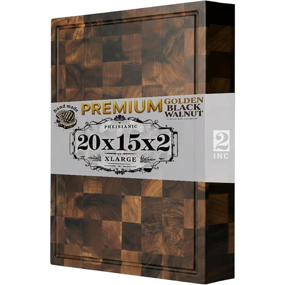 Walnut Wood Cutting Board with Checkered Pattern