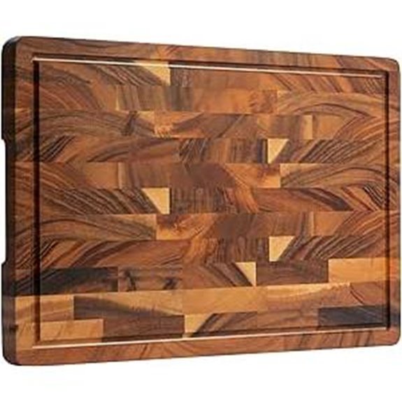 Walnut Wood Cutting Board with Juice Groove and Handles