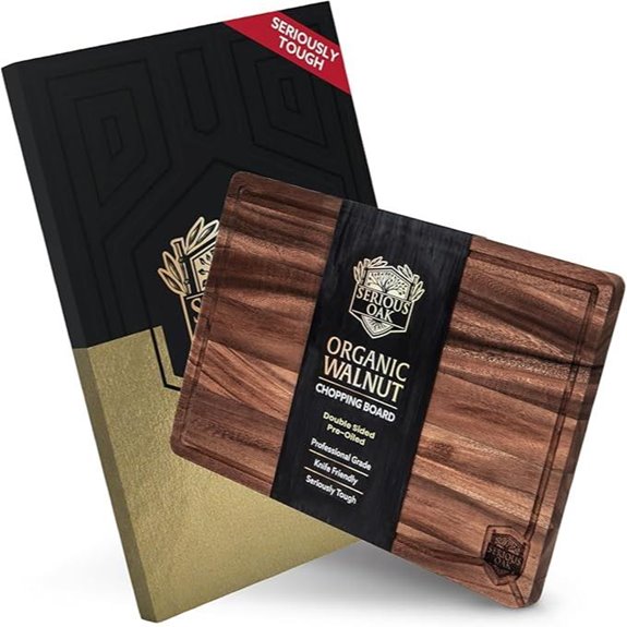 Large Walnut Cutting Board with Juice Groove