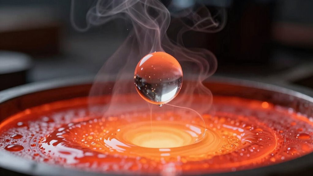 water levitates on vapor
