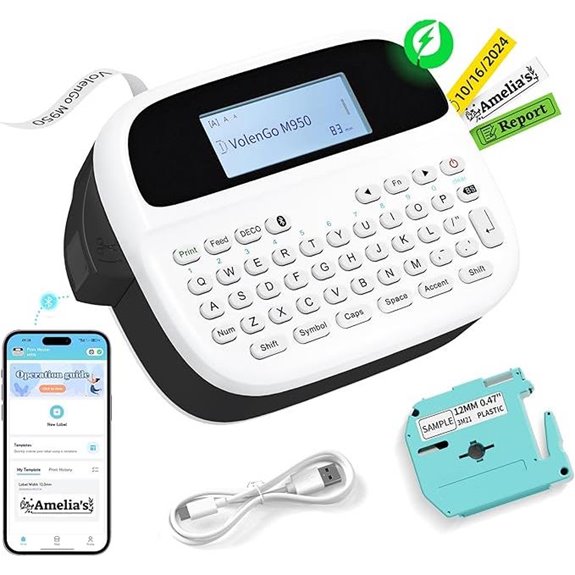 Rechargeable Waterproof Bluetooth Label Maker (M950)