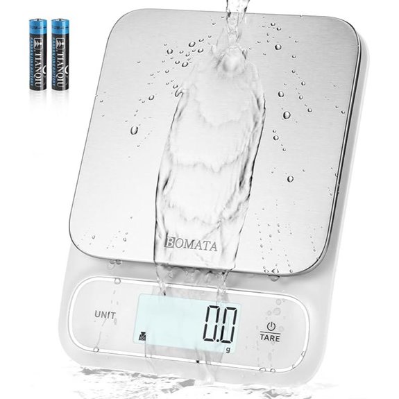 BOMATA Waterproof Digital Kitchen Scale 5kg/11lb