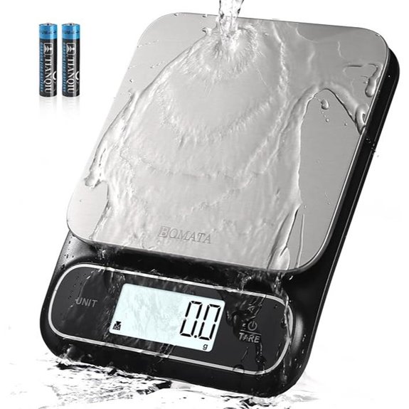 BOMATA Waterproof Digital Kitchen Scale 5kg/11lb
