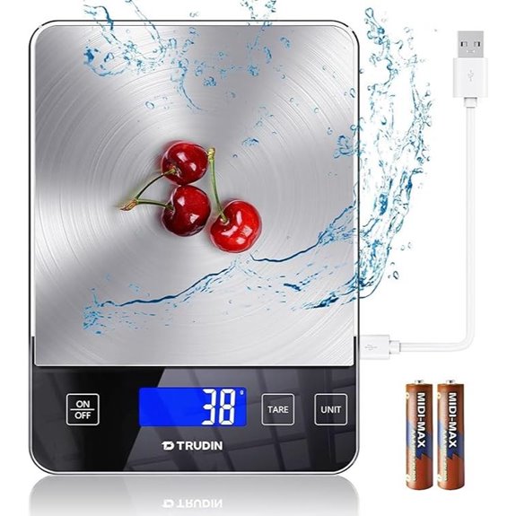 NASA-Grade Digital Kitchen Scale with Waterproof Glass