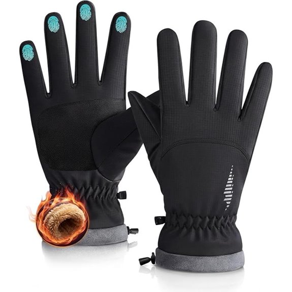 waterproof ski gloves with touchscreen