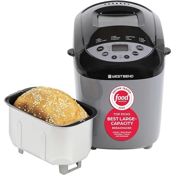 West Bend Bread Maker with 12 Programs and Loaf Sizes