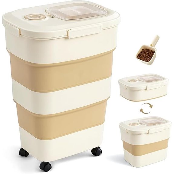 Large Capacity Dog Food Storage Container with Wheels