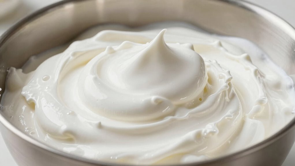 whip cold cream carefully