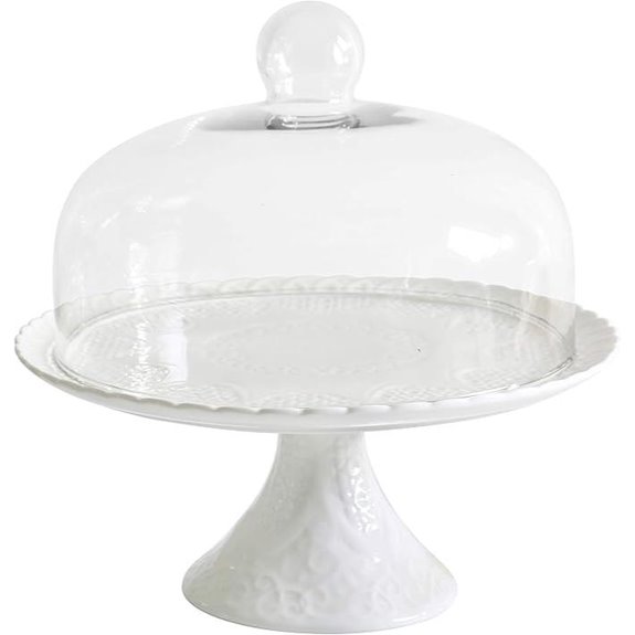 Jusalpha 12 White Porcelain Cake & Cupcake Stand