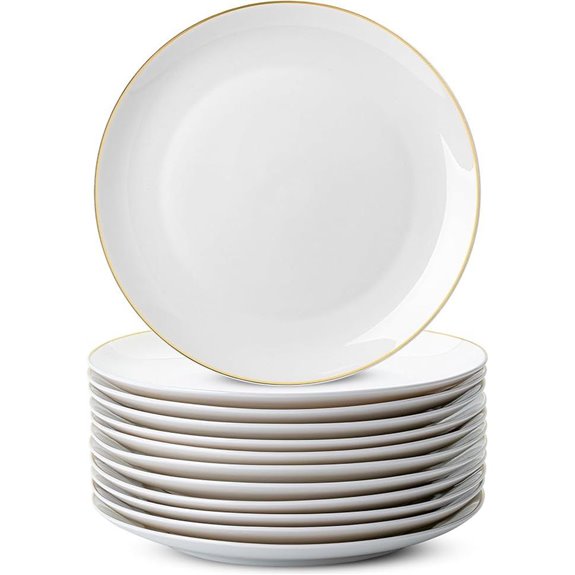 BTaT White Porcelain Dinner Plates Set of 12