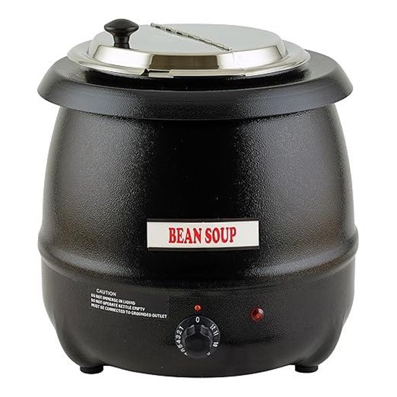 Winco Electric Soup Warmer 10.5-Quart,Black