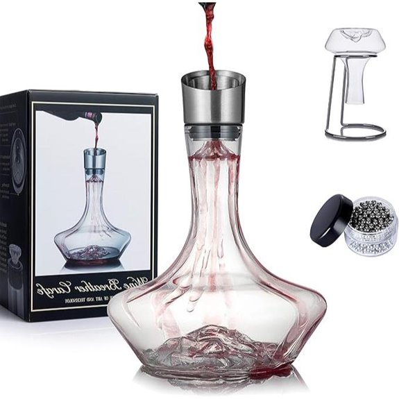 YouYah Wine Decanter Set with Aerator and Stand