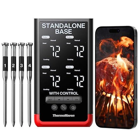 ThermoMaven Wireless Bluetooth Meat Thermometer with 6 Sensors