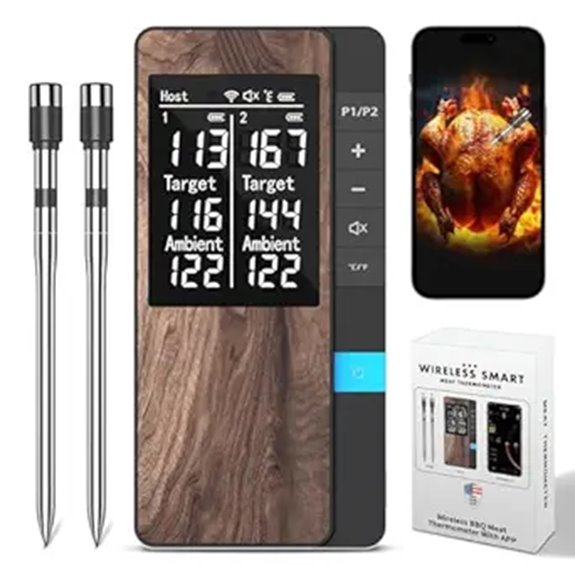 Wireless Bluetooth Meat Thermometer with Probes