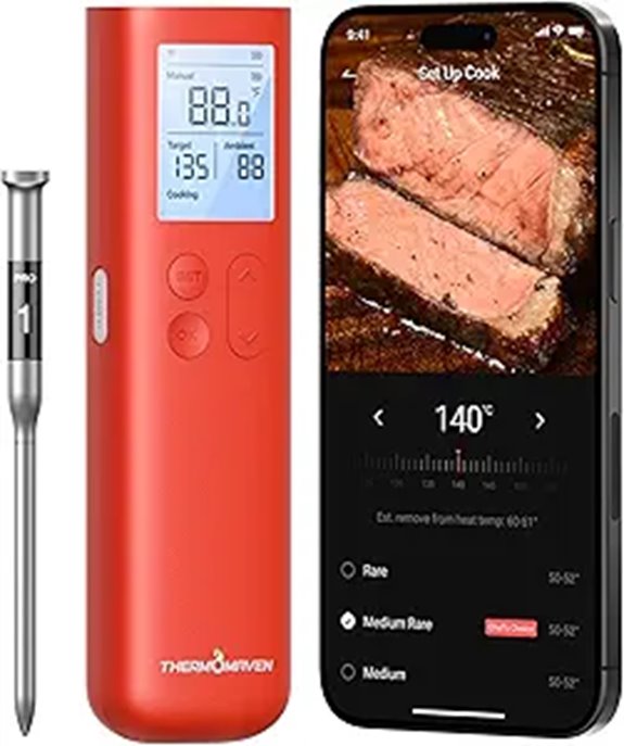 ThermoMaven Bluetooth Meat Thermometer with WiFi Range