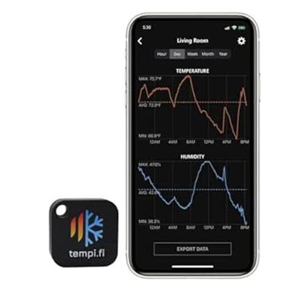 Wireless Bluetooth Temperature & Humidity Sensor with Alarm