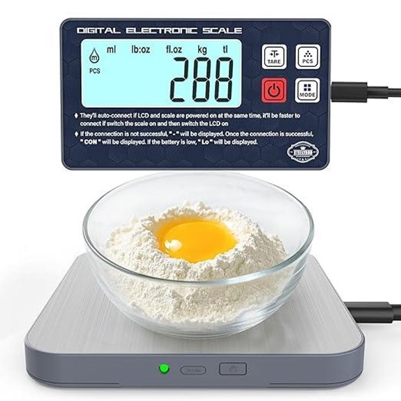 Rechargeable Digital Kitchen Food Scale with LCD