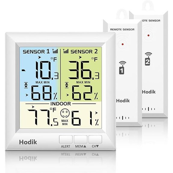 Wireless Freezer Thermometer with Alarm and Remote