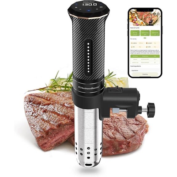 KitchenBoss Wifi Sous Vide Cooker Waterproof App-Controlled