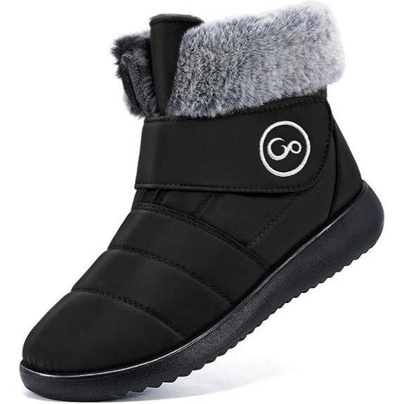Aomigoct Women's Winter Fur-Lined Waterproof Boots