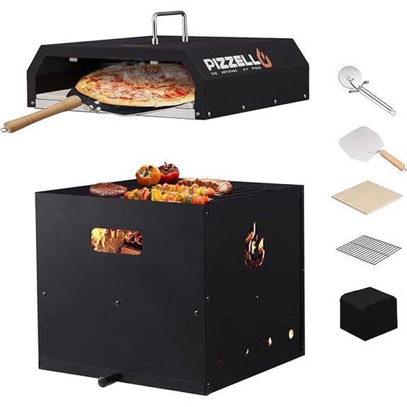 PIZZELLO 4-in-1 Outdoor Wood-Fired Pizza Oven