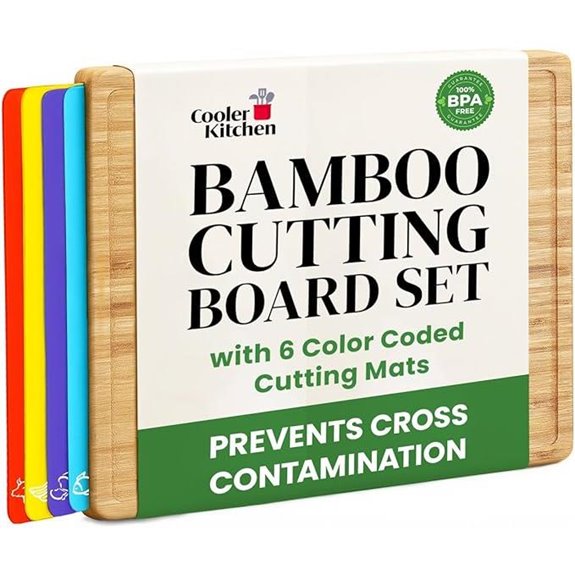Cooler Kitchen Wooden Cutting Boards with Plastic Mats