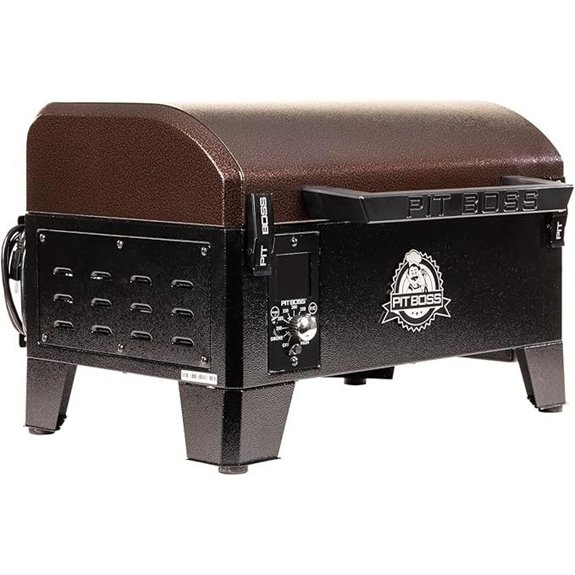 PIT BOSS 10697 Table Top Wood Grill With Temperature Control Mahogany
