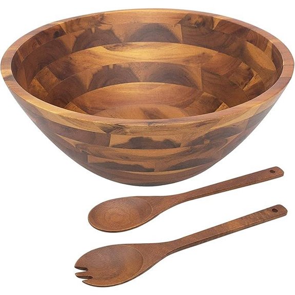 AIDEA Wooden Salad Bowl Set with Utensils