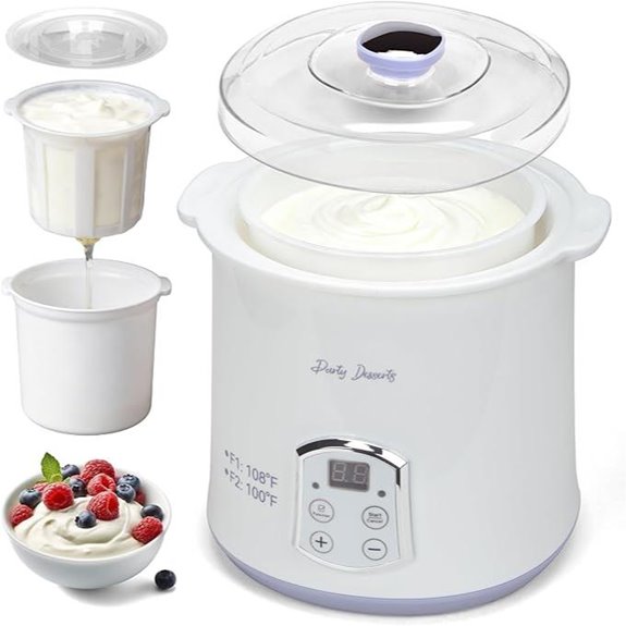 Party Yogurt Maker with Strainer and Timer