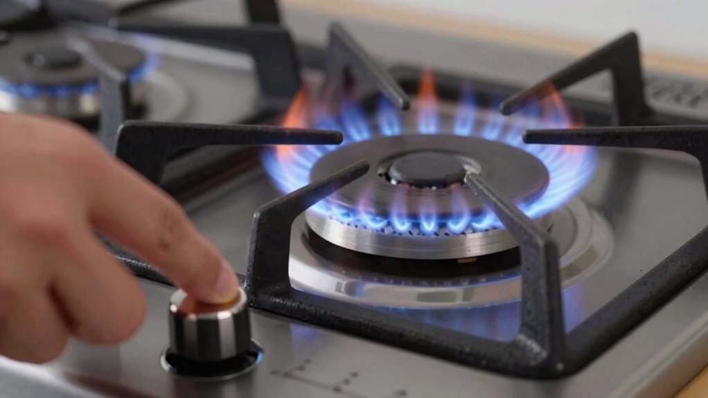 adjusting stove heat levels