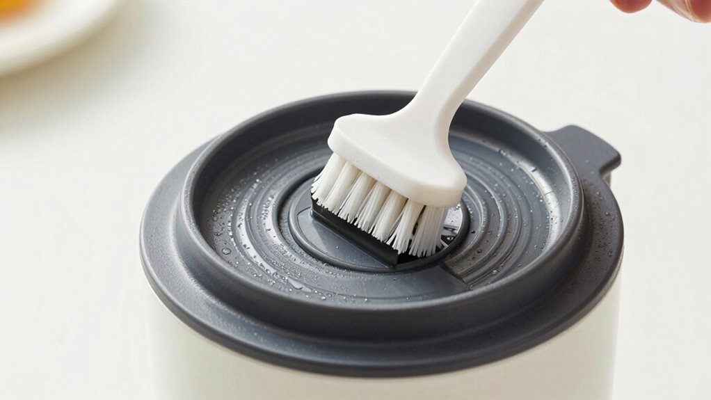 cleaning blender lid components