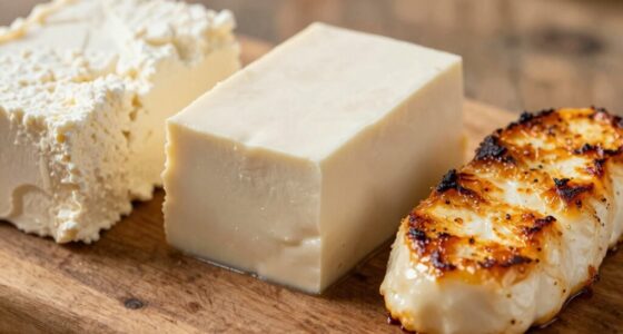 different cheeses and proteins