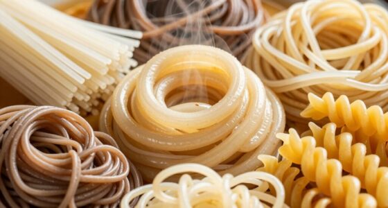 diverse noodle textures and shapes