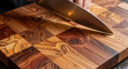 end grain enhances knife comfort