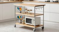 flexible rolling kitchen cart