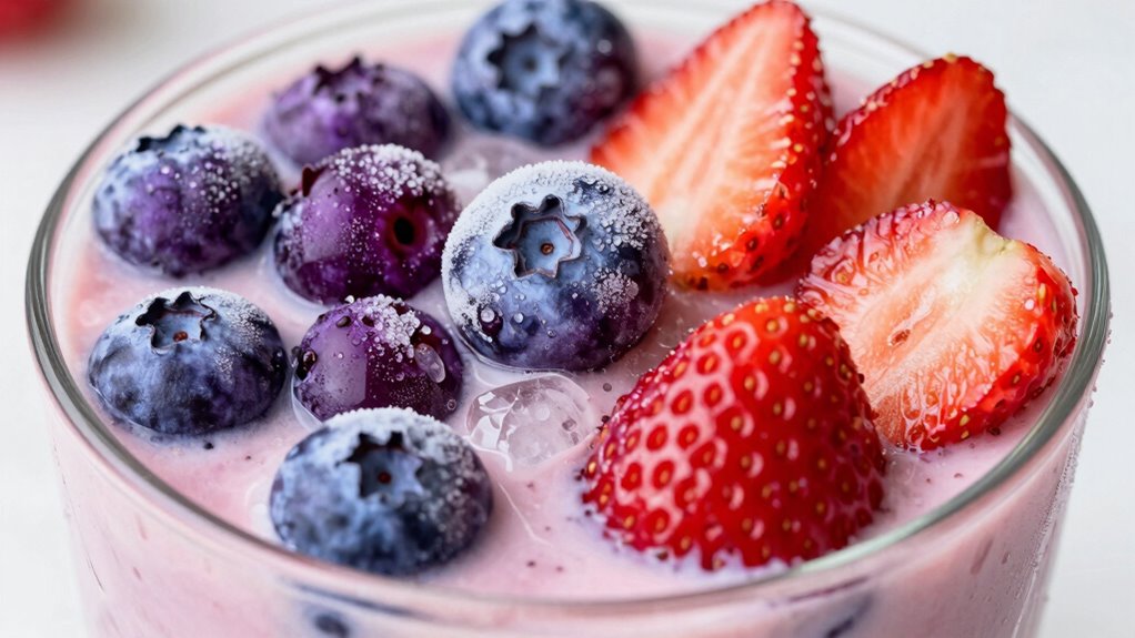 frozen fruit enhances flavor