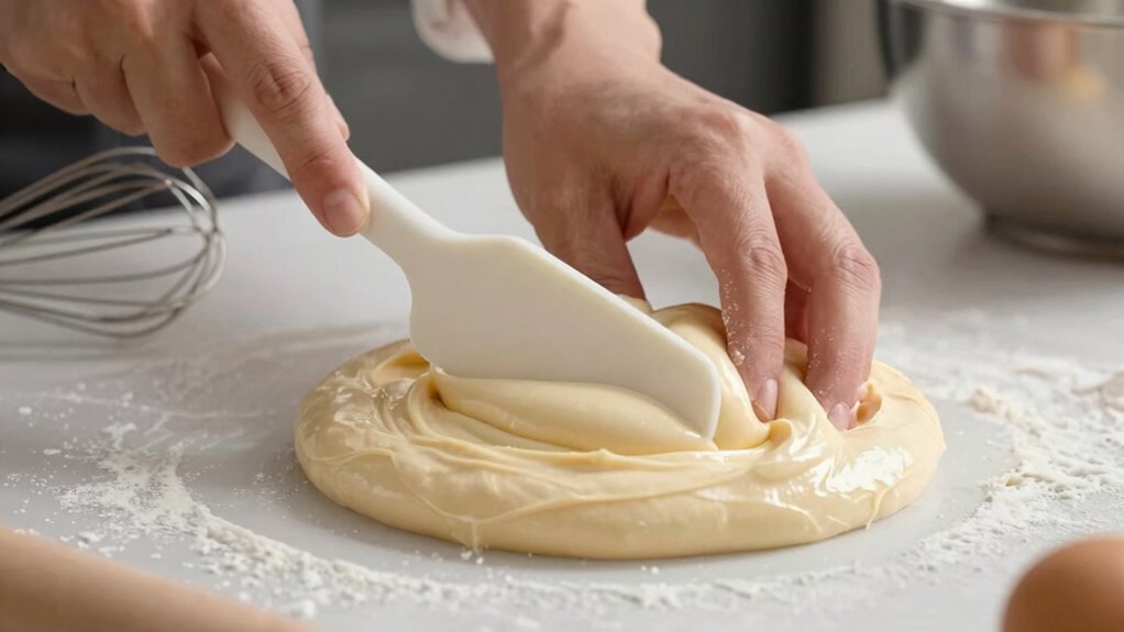 gentle folding preserves delicate textures