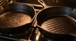 heavier pans retain heat