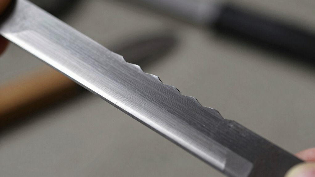 incorrect angle complicates sharpening
