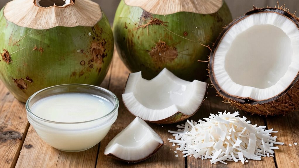 multiple ingredients in coconut milk