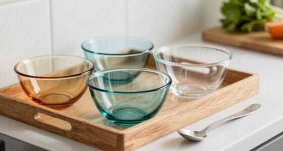 organized kitchen preparation tools